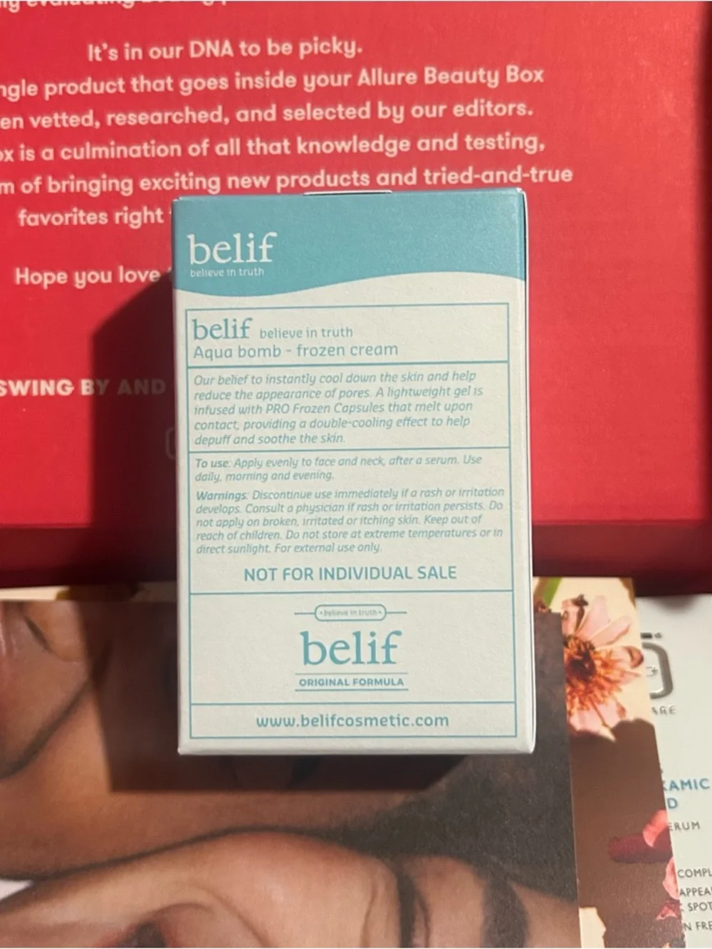 Belif Aqua Bomb Frozen Cream Cooling Gel 0.33 fl oz/ 10ml NIB Fresh Sealed